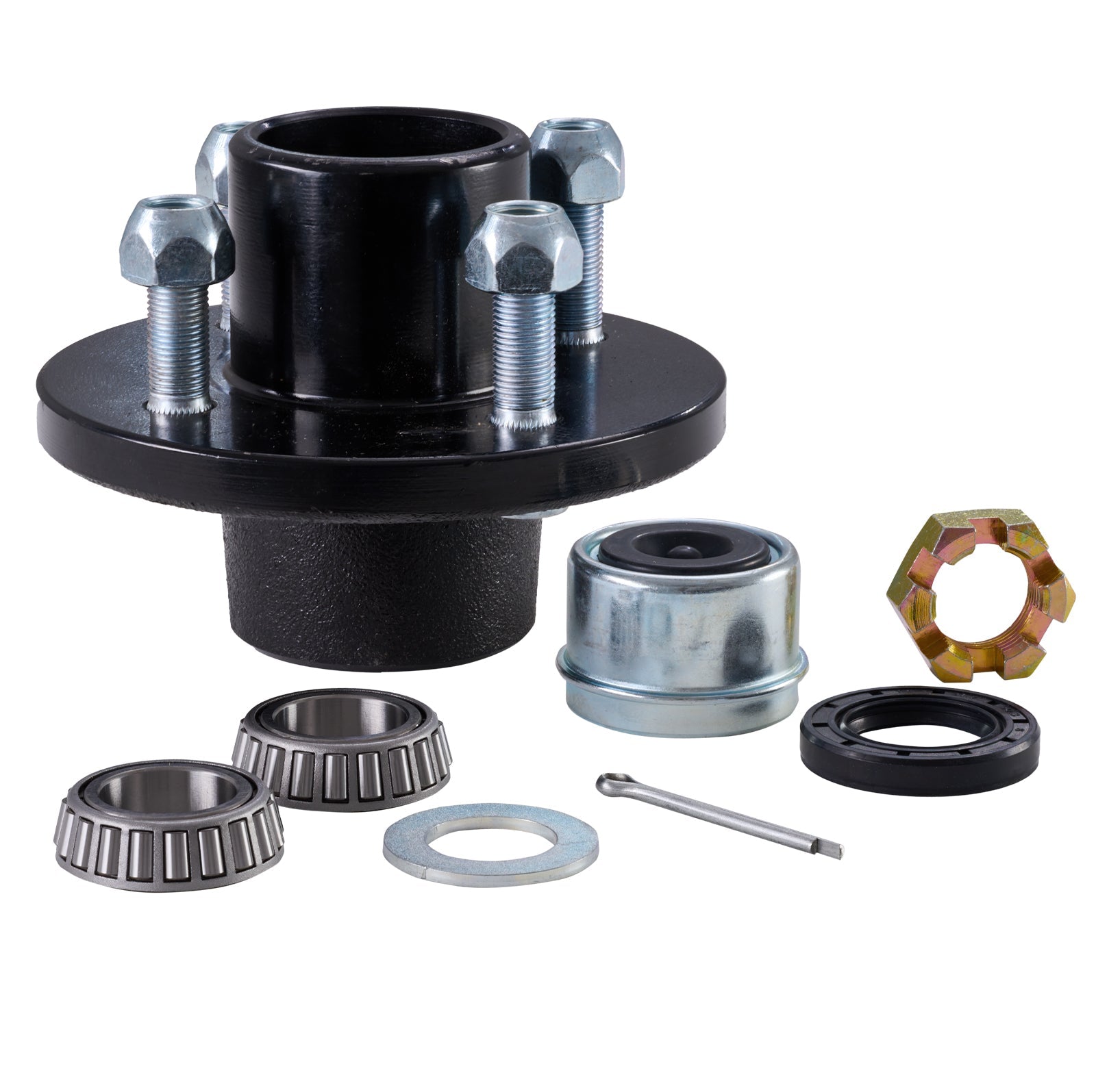 Trailer Hub Kit 4-Bolt 1-Inch Bearing Size