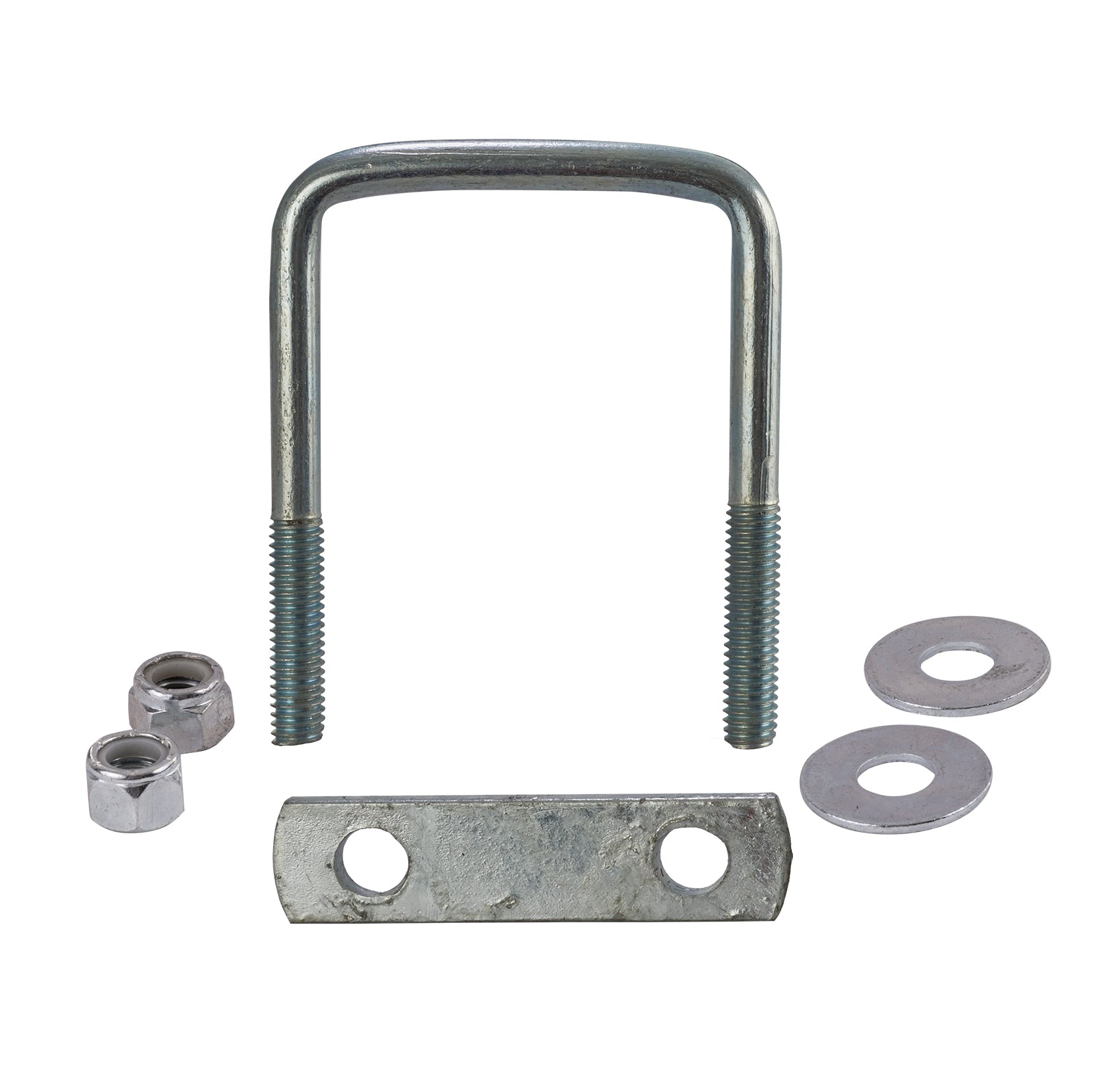 U-Bolts With Frame Straps for Trailers 3-1/8" x 3" & 5 inch strap