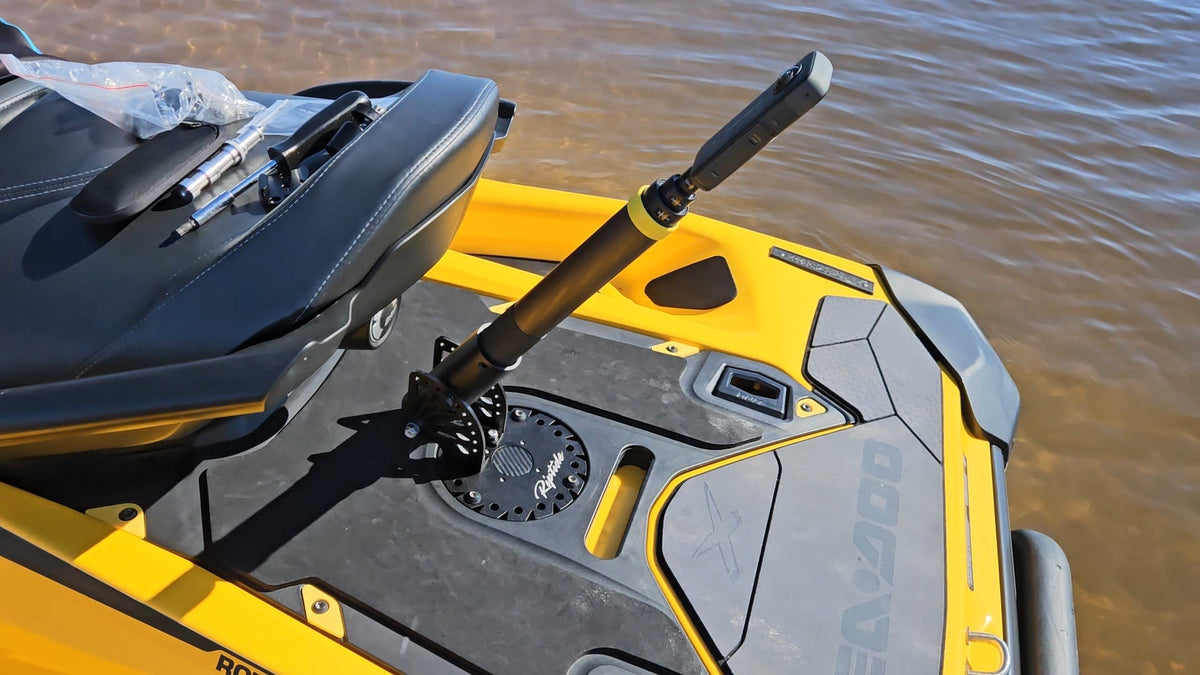 Riptide Cyclone Mount Seadoo Insta 360 Selfie Action Stick Camera Mount Rear Deck 2018+ GTI GTR RXTX Gtx Rxpx Wake Fish Go Pro