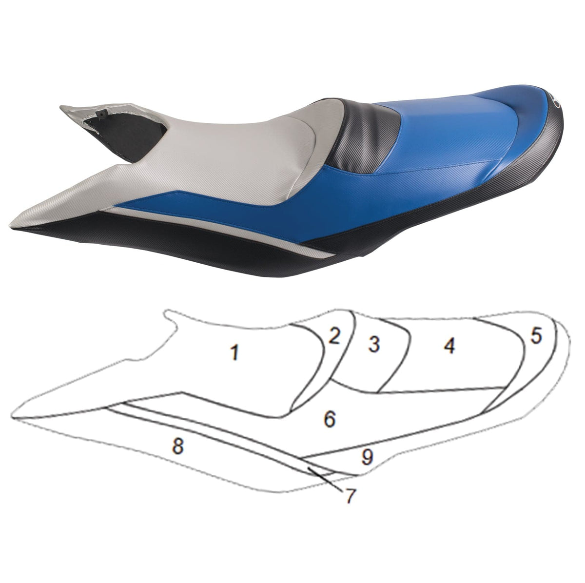 BlackTip Jetsports Custom Seat Cover for Sea-Doo Wake Pro 215 2011-2015