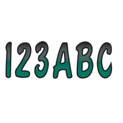 Hardline Series 200 Registration Set, Forest Green/Black Outline