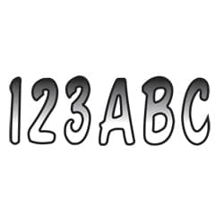 Hardline Series 200 Registration Set, White/Black Outline