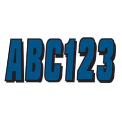 Hardline Series 320 Registration Set, Blue Metallic/Black Outline