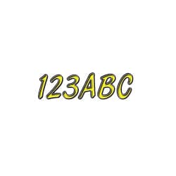 Hardline Series 400 Registration Set, Yellow/Black Outline