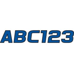 Hardline Series 700 Registration Set, Blue/Black Outline Series 700