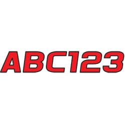 Hardline Series 700 Registration Set, Red/Black Outline