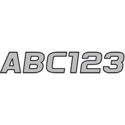 Hardline Series 700 Registration Set, Silver/Black Outline