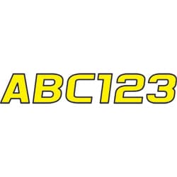 Hardline Series 700 Registration Set, Yellow/Black Outline