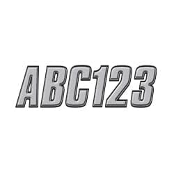 Hardline Series 800 Registration Set, Silver/Black Outline