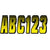 Hardline Letter/Number Kit Yellow/Black Outline CF Series 300