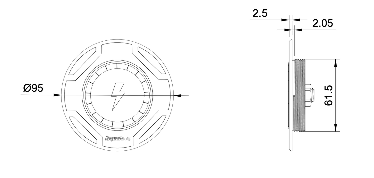 AquaAmp 100 Series Waterproof Wireless Charger