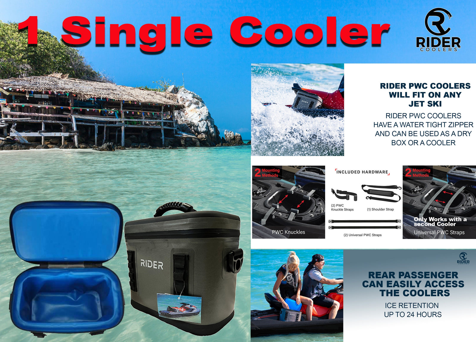 1 Single Rider PWC Cooler