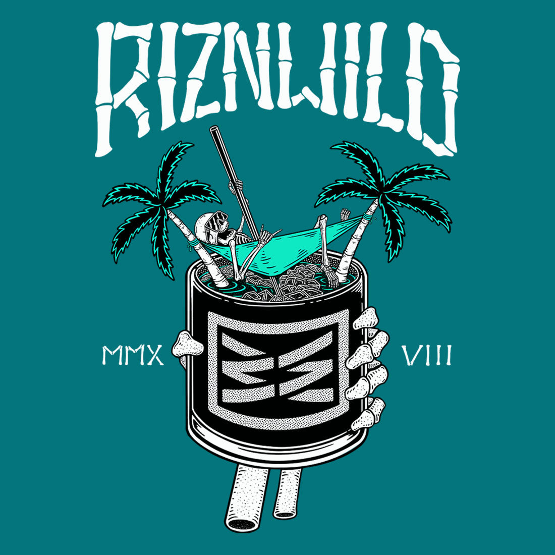 ON THE ROCKS MENS STAPLE TEE IN ATLANTIC