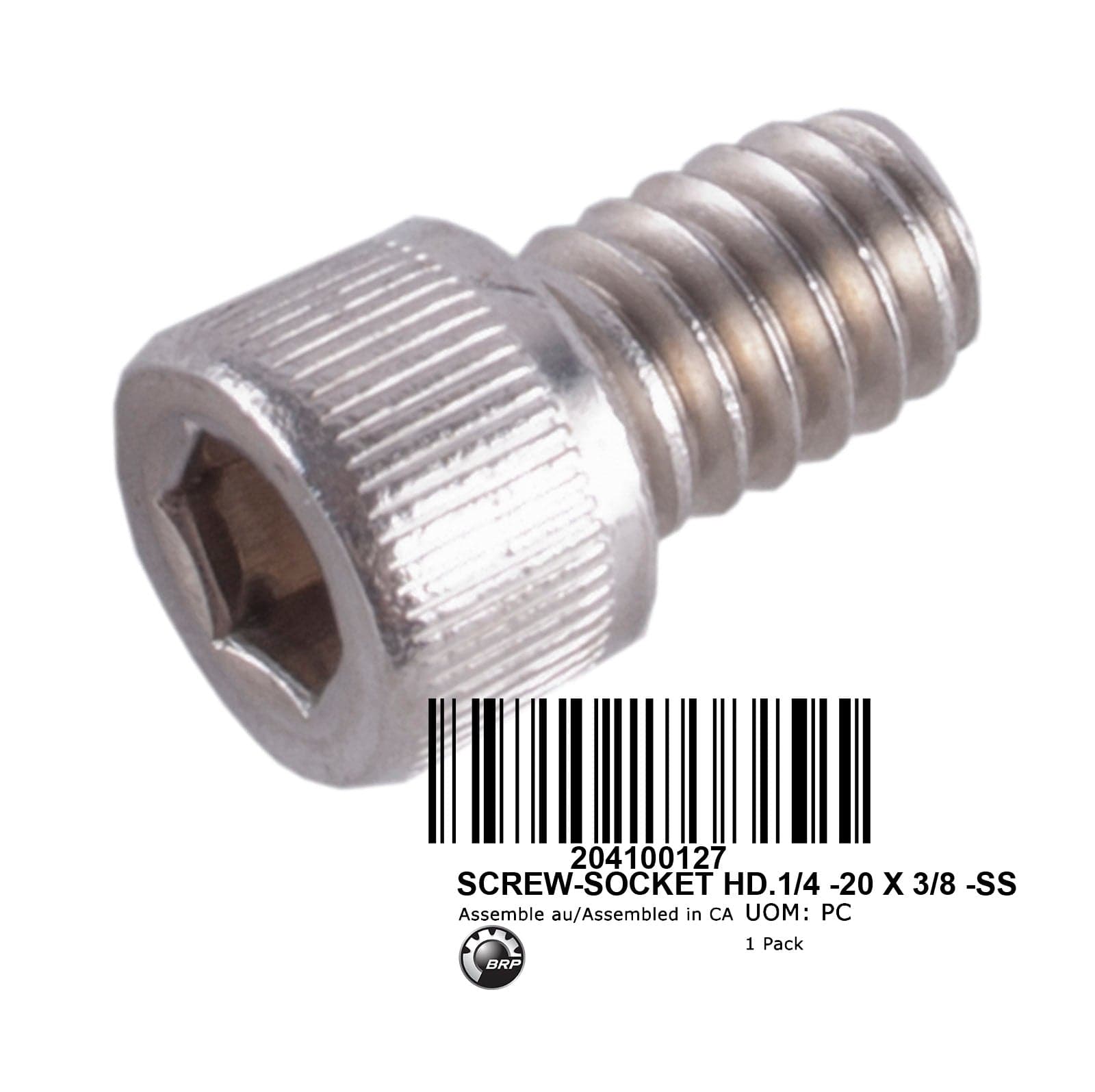 SCREW-SOCKET HD.1/4 -20 X 3/8