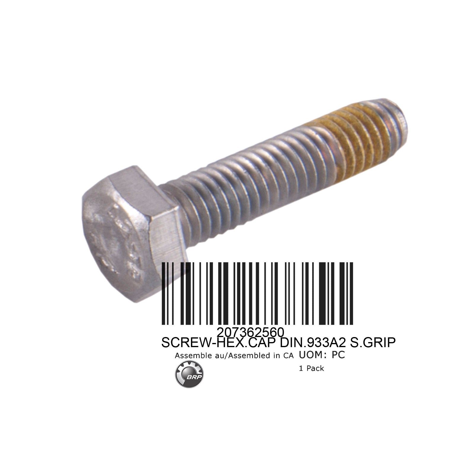 SCREW-HEX.CAP DIN.933A2 S.GRIP