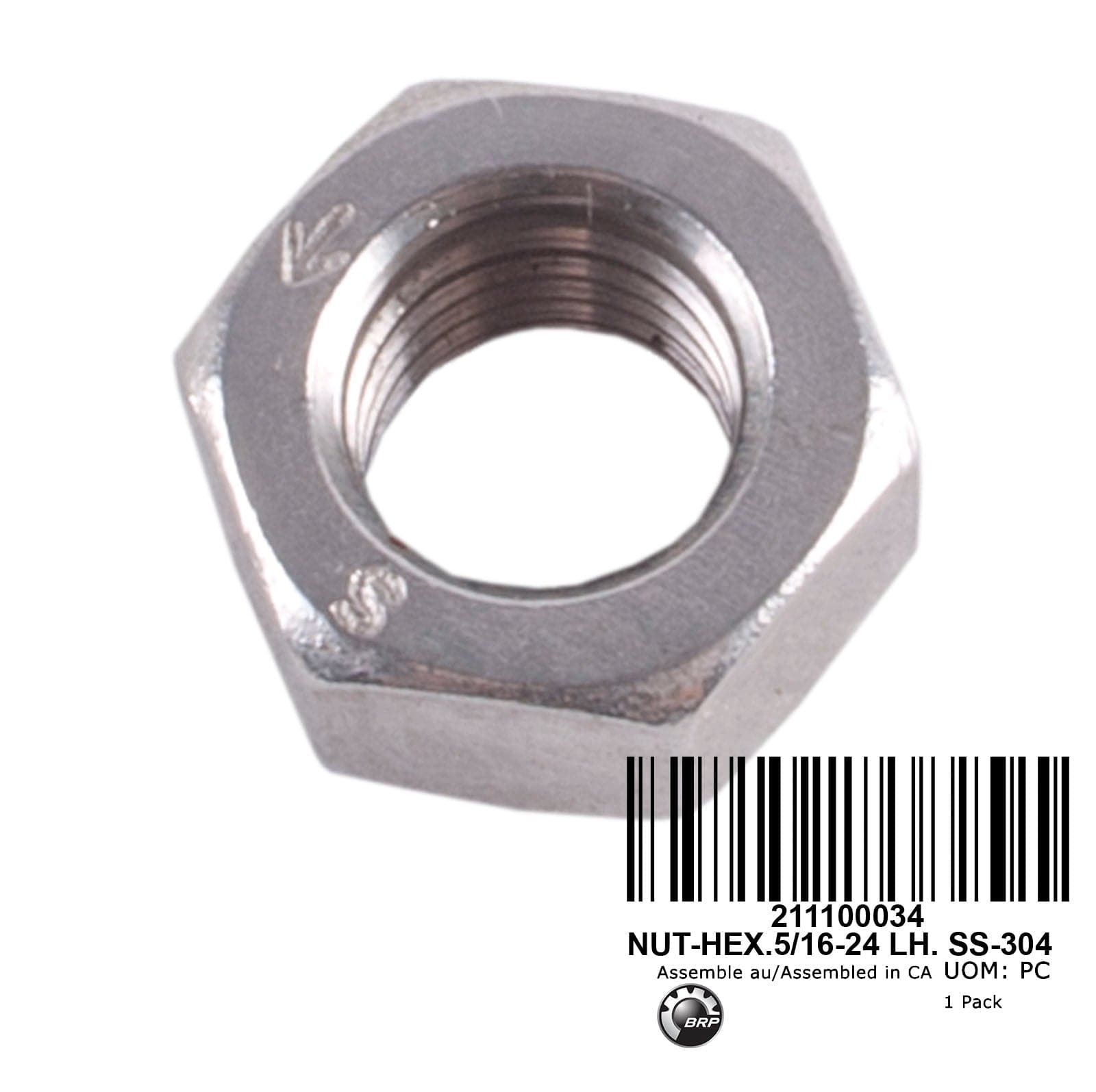 NUT-HEX.5/16-24 LH. VINTAGE