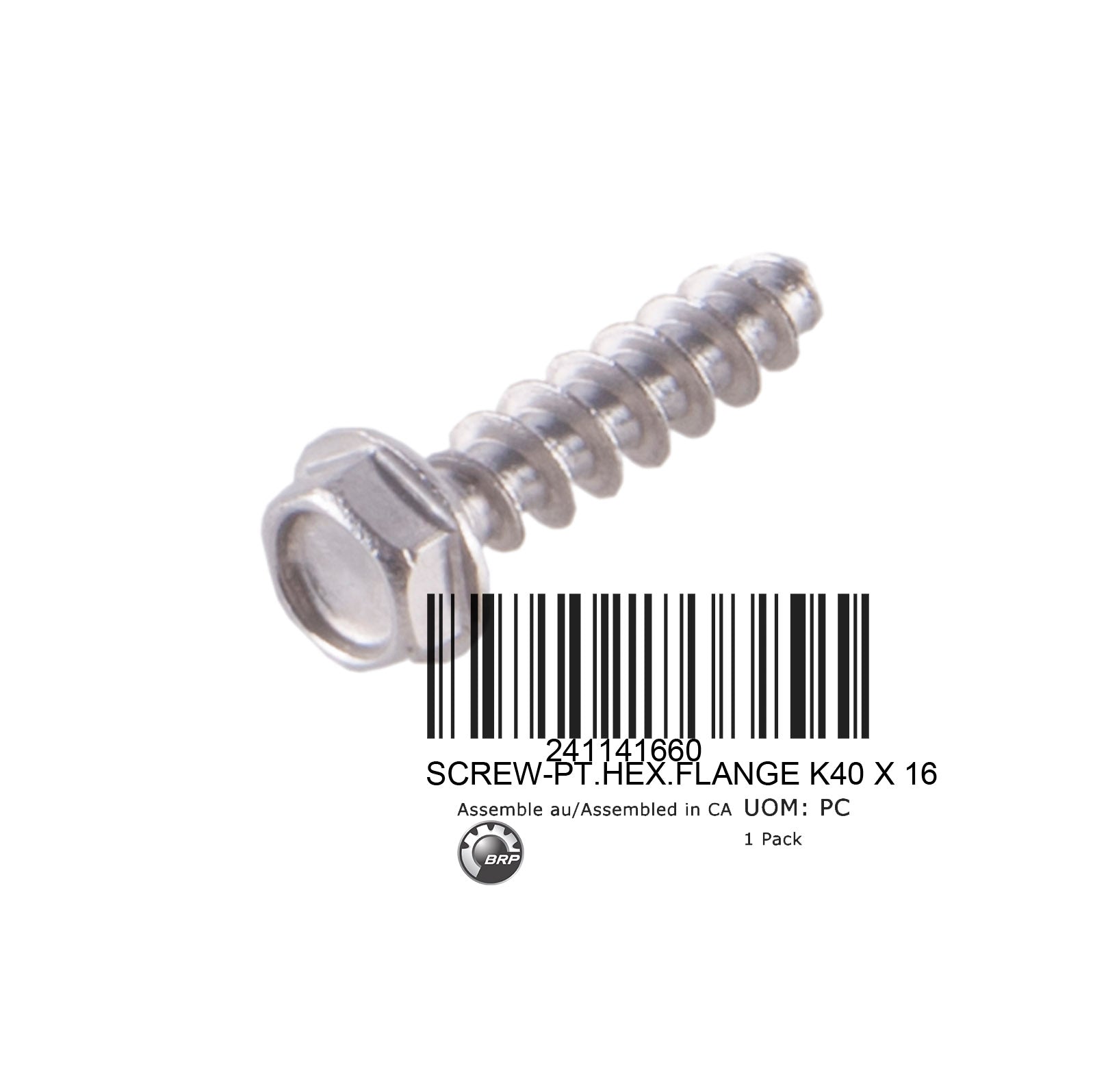 SCREW-PT.HEX.FLANGE K40 X 16