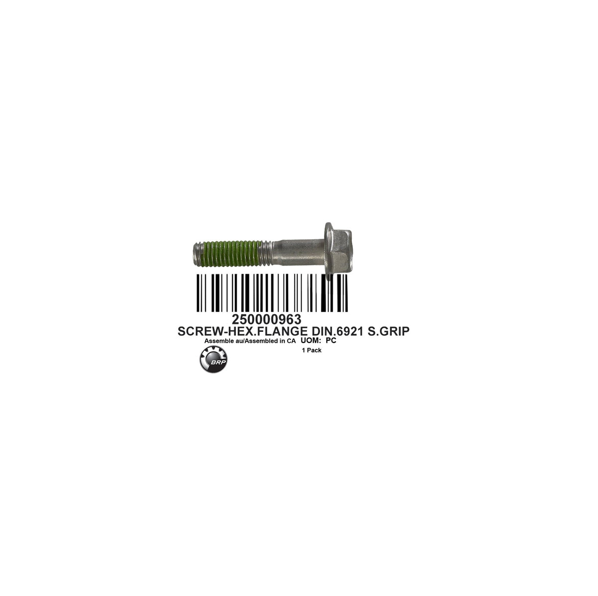 250000963 SCREW-HEX.FLANGE DIN.6921 S.GRIP