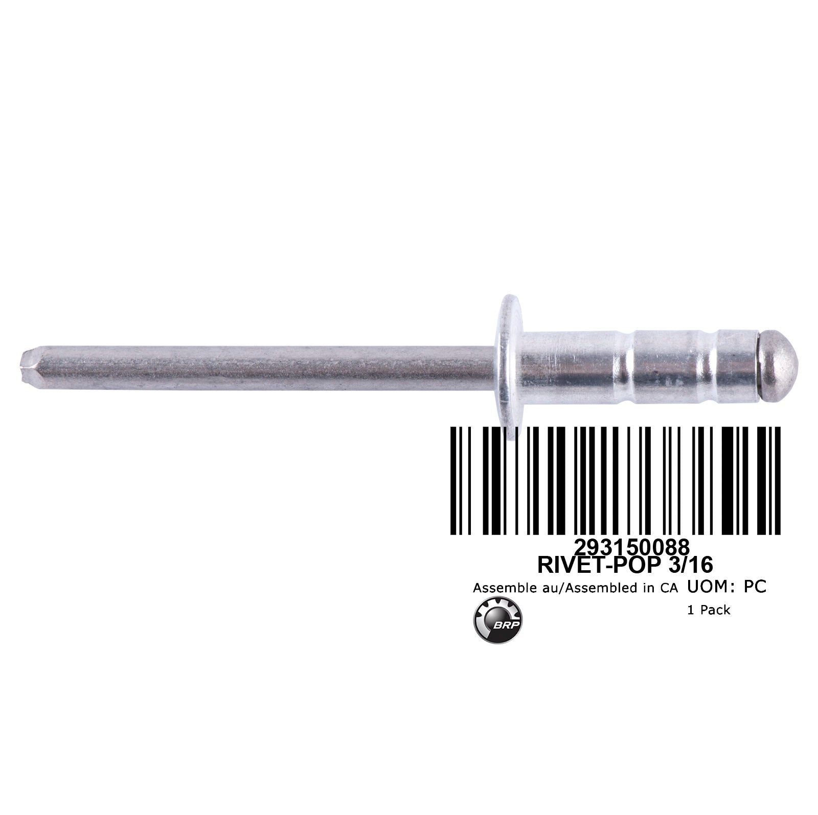 PLASTIQUE RIVET TUFLOK SS TO 293150230