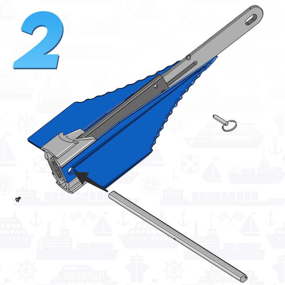 Mini Fluke Anchor– Compact, Powerful Anchor for Jet Skis, PWCs, Kayak, &amp; Small Boats (Anchor, Line, Case)