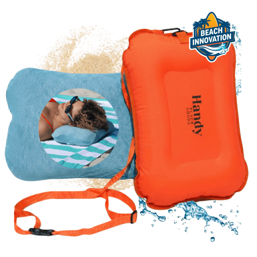 3-in-1 Inflatable Beach Pillow, Waterproof Dry Bag &amp; Swim Buoy