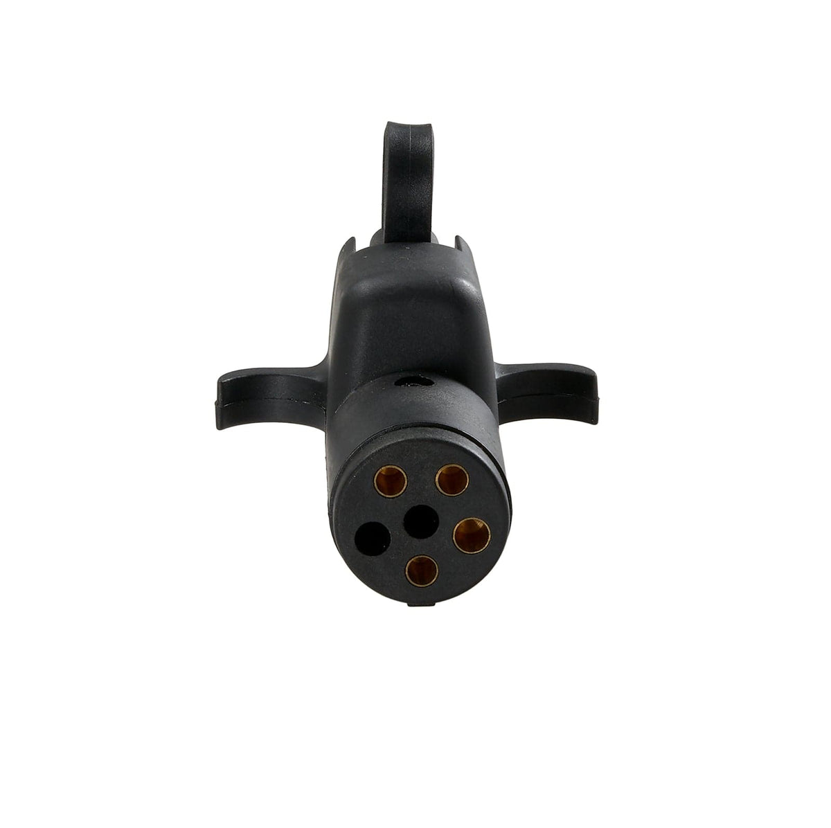 6/7-Pole Round to 4 Flat Trailer Adapter with Dust Cover