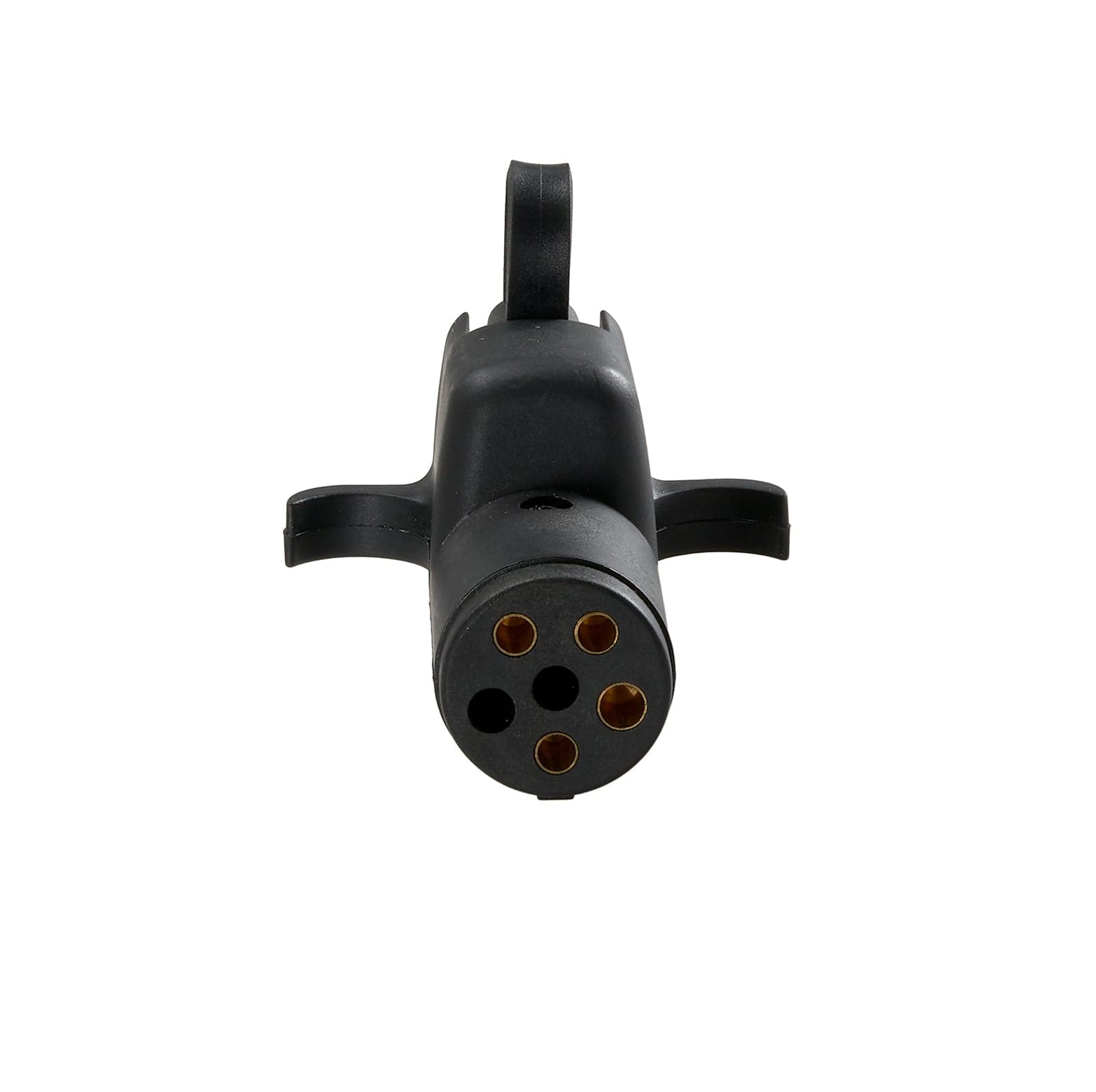 6/7-Pole Round to 4 Flat Trailer Adapter with Dust Cover