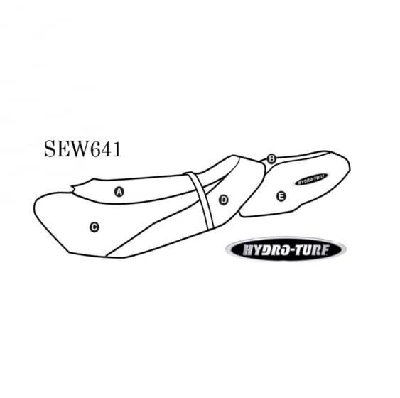 Hydro-Turf Seat Cover for Kawasaki STX-12F 2006-2011 and STX-15F 2006-2019