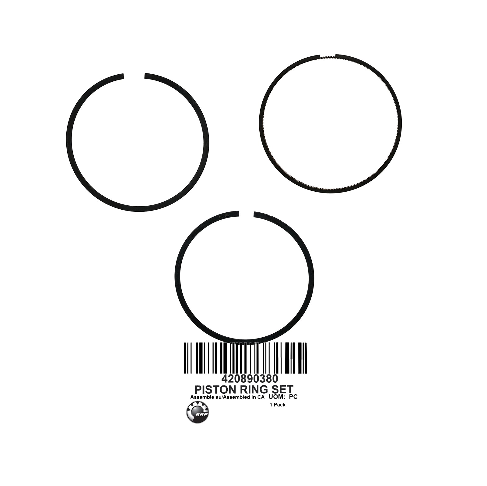 420890380 PISTON- SET RING- STANDARD