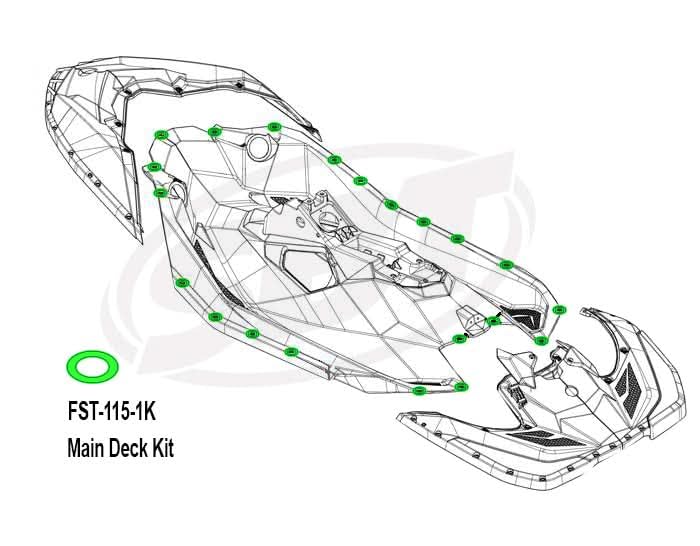 SBT Stainless Steel Oval Washer Kit - Sea-Doo 291003880 (Select Models)