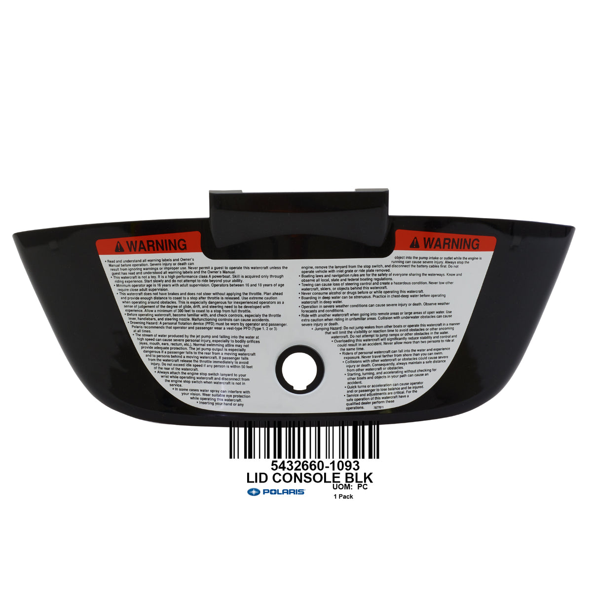 LIDCONSOLE BLK. Subbed from 5433730177