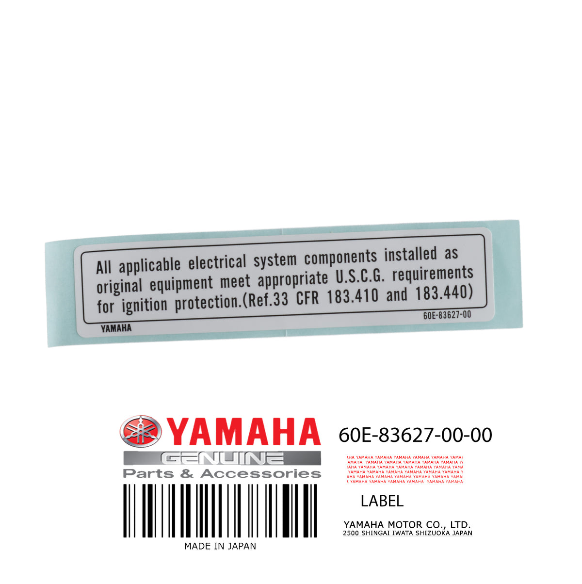 60E-83627-00-00 WARNING LABEL