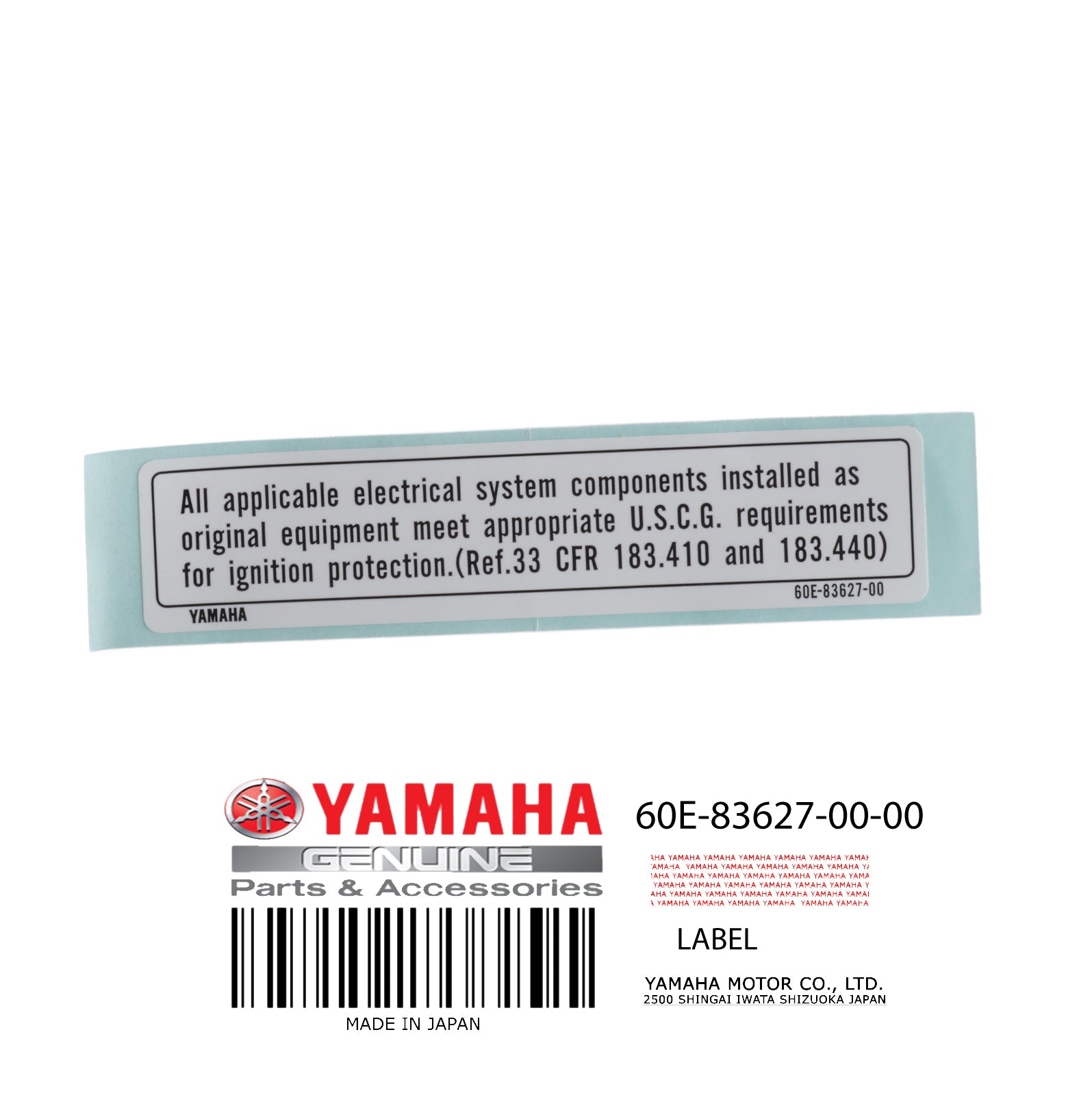 60E-83627-00-00 WARNING LABEL
