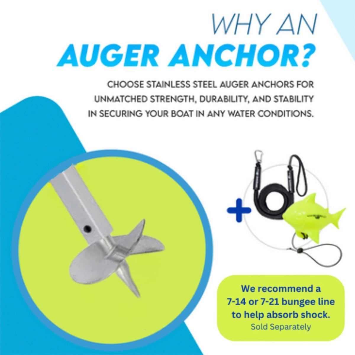 Ultimate Large - Premium Screw in Boat &amp; Pontoon, Stainless Steel (29&quot;-48&quot;, Case)