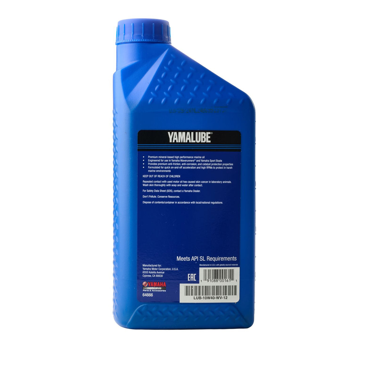 LUB-10W40-WV-12 10W-40 4W WATERCRAFT OIL QT/12