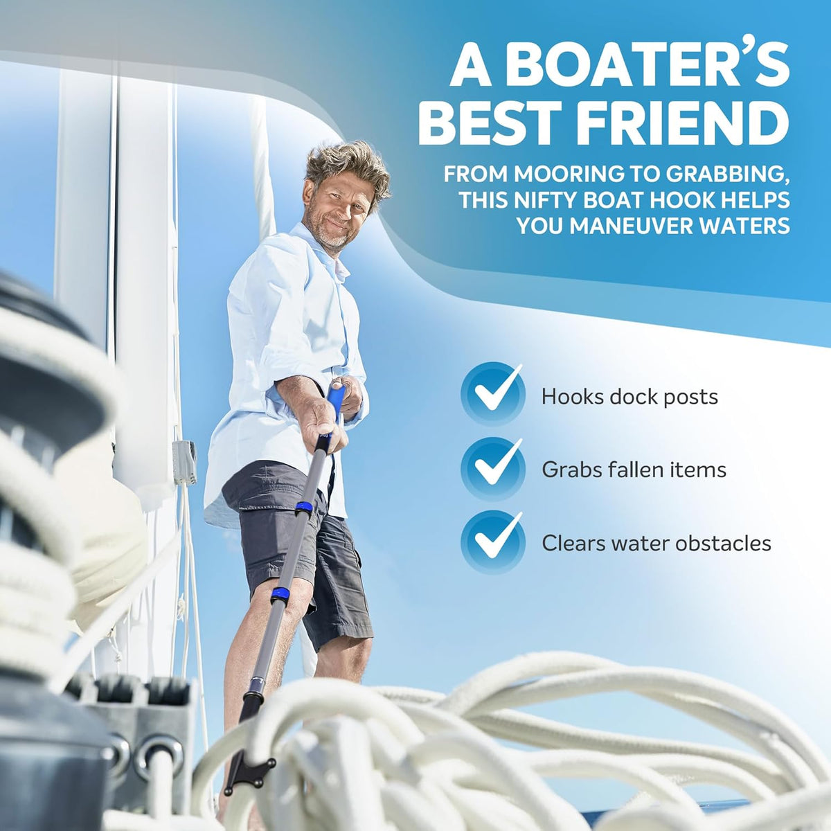 Boat Hook Extension Pole – The Ultimate Tool for Boats, Jet Skis, and Pontoons