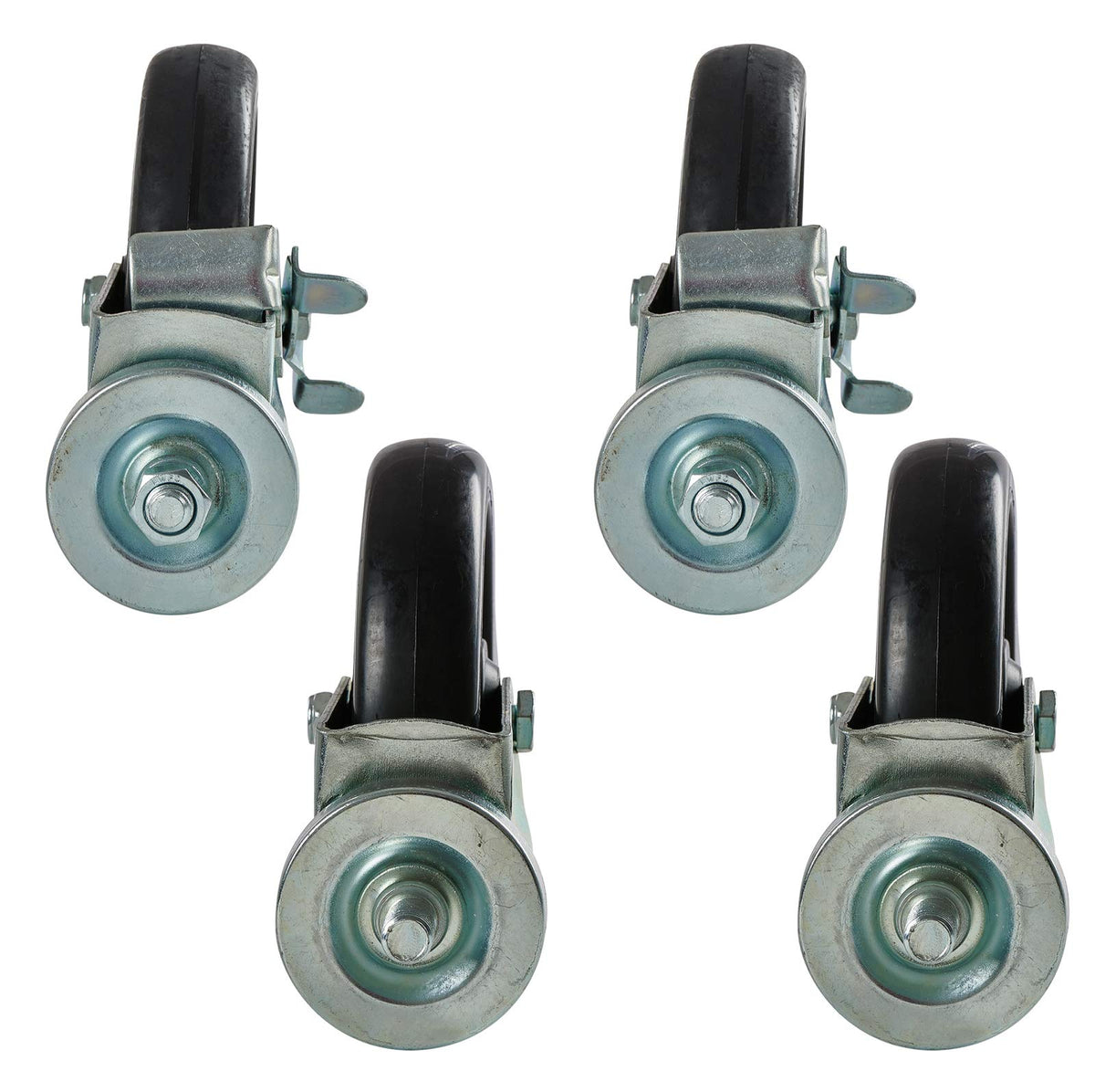 6&quot; Caster Swivel Kit with M12 X 1.75 Bolts “ 2 Brake &amp; 2 Non-Brake