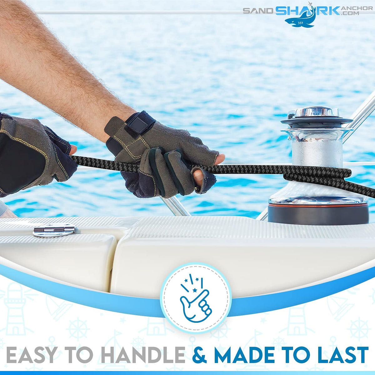 4-Pack Premium Dock Lines – Heavy Duty for Boats, Jet Skis, and Pontoons (1/2&quot;x15&#39;)