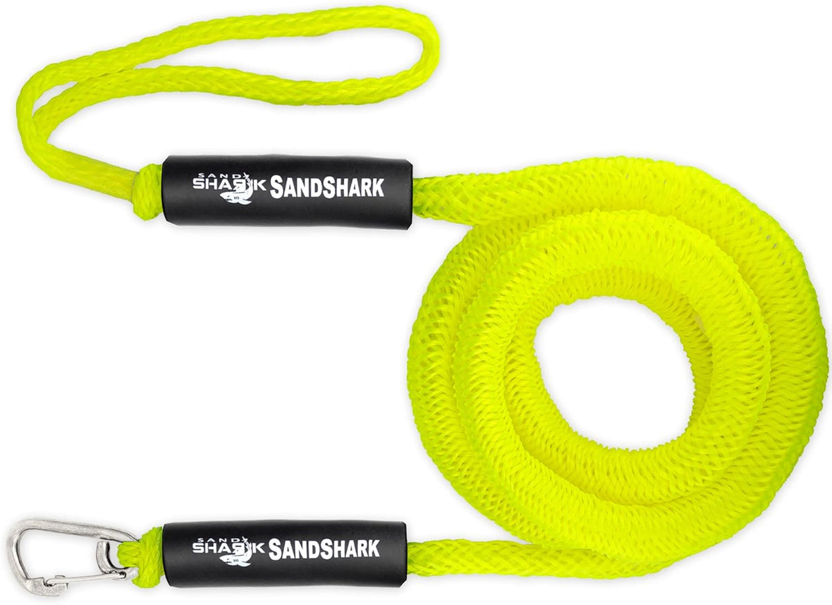 7-14ft Bungee Dock Line, Anchor Line, by Sandshark – Perfect Docking Solution for Boats &amp; Jet Skis