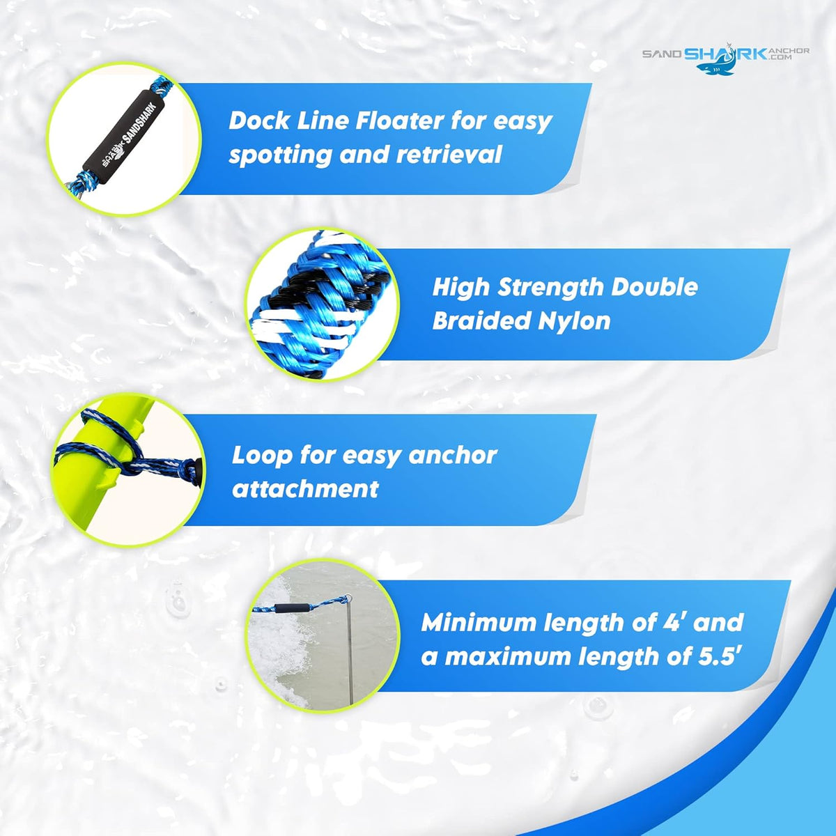 4-5.5 ft Bungee Dock Line – Ultimate Stretch and Security for your Watercraft