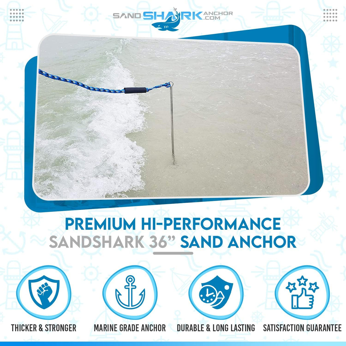 Lite 36 Anchor – Reliable, Portable Anchor for Boats and Pontoons - Inflatable Anchor