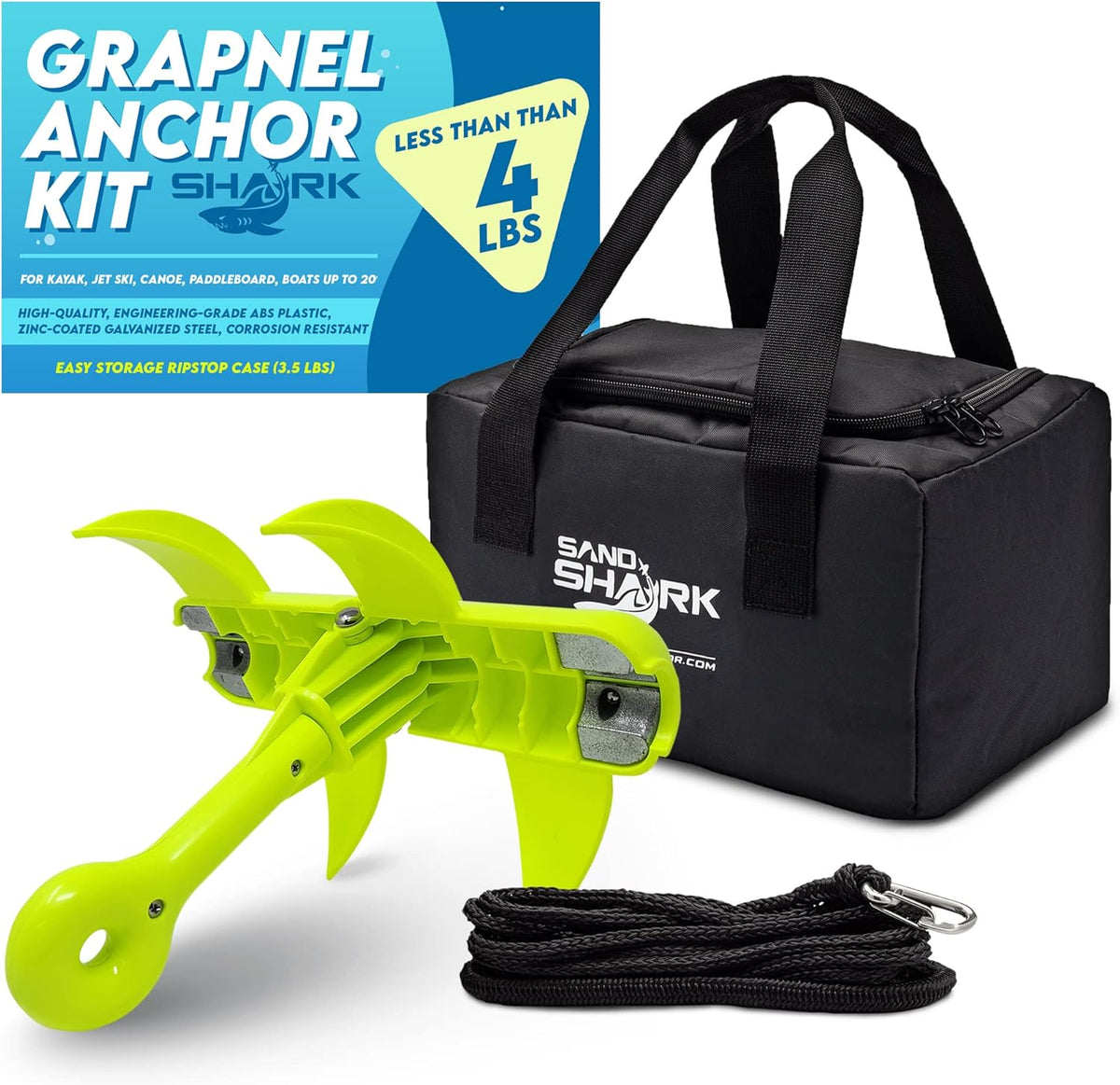 JAWS Anchor – Kayaks, Jet Skis, and Small Boats (Anchor, Line, Case)