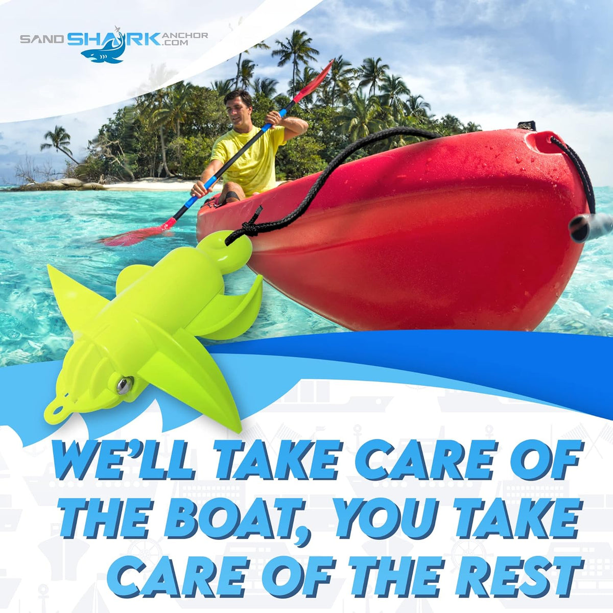 JAWS Anchor – Kayaks, Jet Skis, and Small Boats (Anchor, Line, Case)