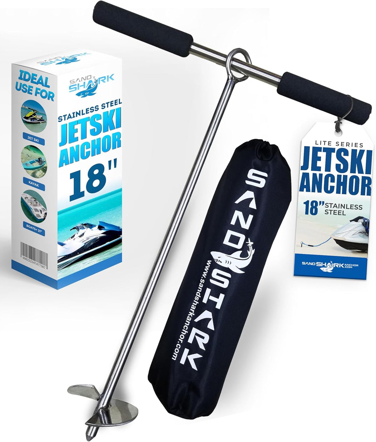 Lite 18 Anchor – Reliable, Portable Anchor for Jet Ski, Kayak, Small Boats