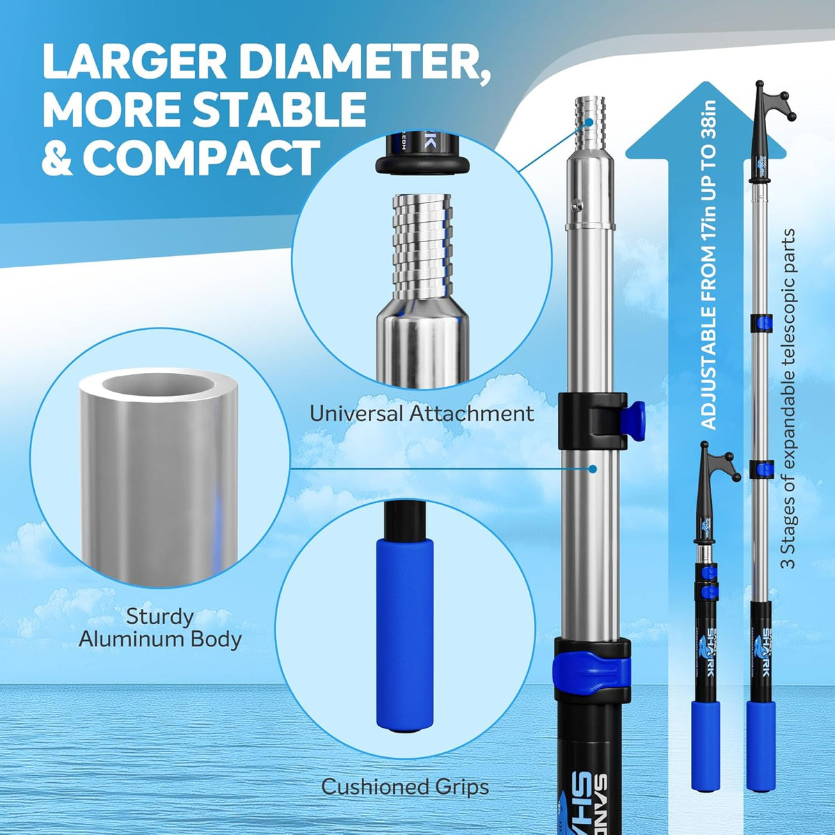 Boat Hook Extension Pole – The Ultimate Tool for Boats, Jet Skis, and Pontoons