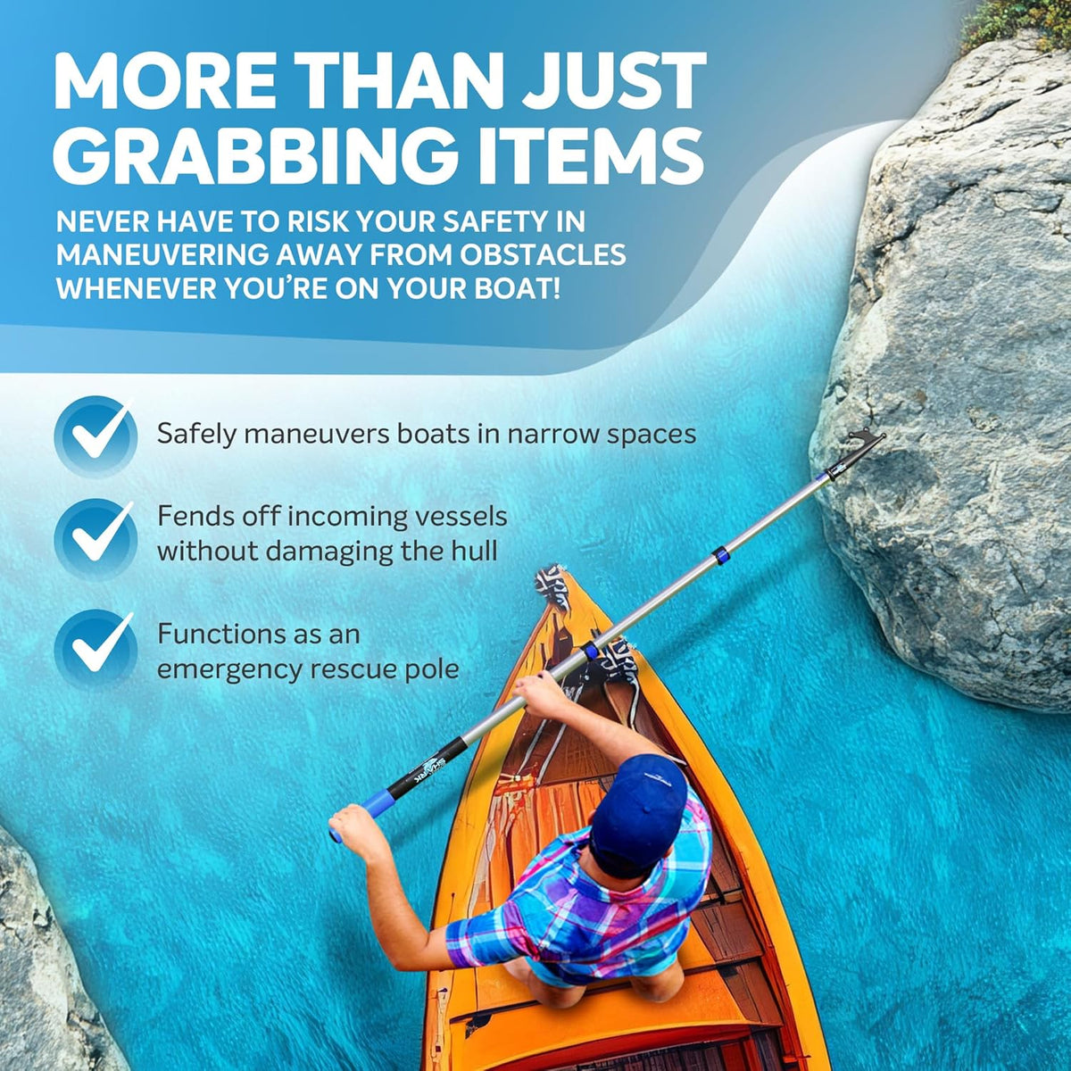 Boat Hook Extension Pole – The Ultimate Tool for Boats, Jet Skis, and Pontoons