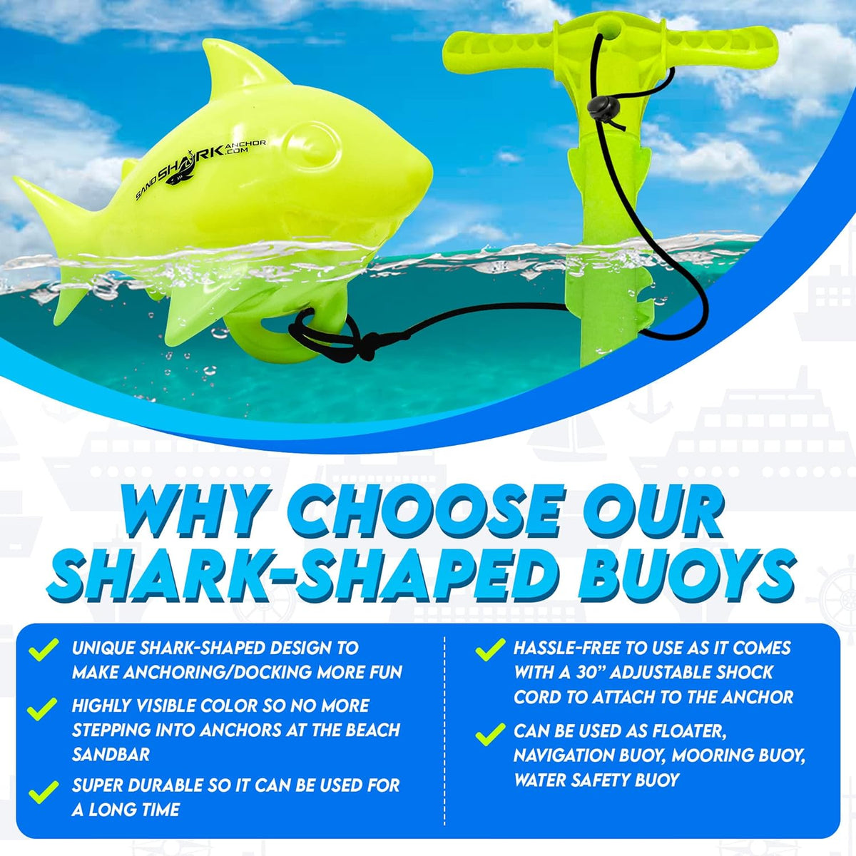 SandShark Marker Buoy – Essential For Anchor Safety &amp; Visibility