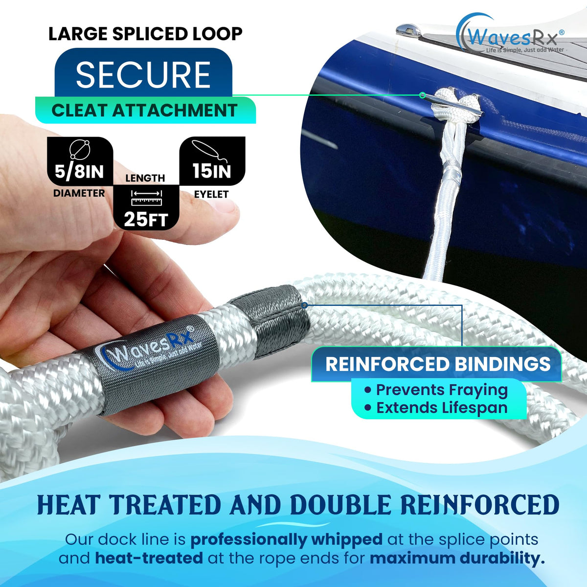 5/8” X 25’ PREMIUM DOCK LINE