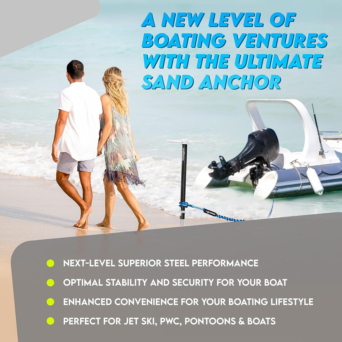 Ultimate Large - Premium Screw in Boat &amp; Pontoon, Stainless Steel (29&quot;-48&quot;, Case)