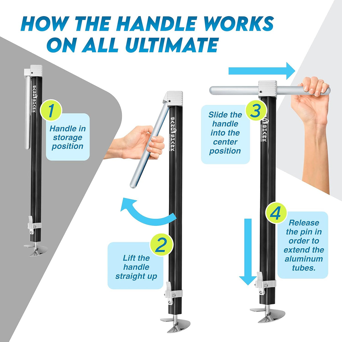 Ultimate Large - Premium Screw in Boat &amp; Pontoon, Stainless Steel (29&quot;-48&quot;, Case)